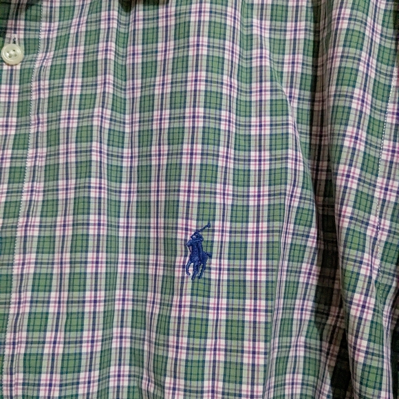 Ralph Lauren Men's Green Plaid Shirt - Picture 2 of 8